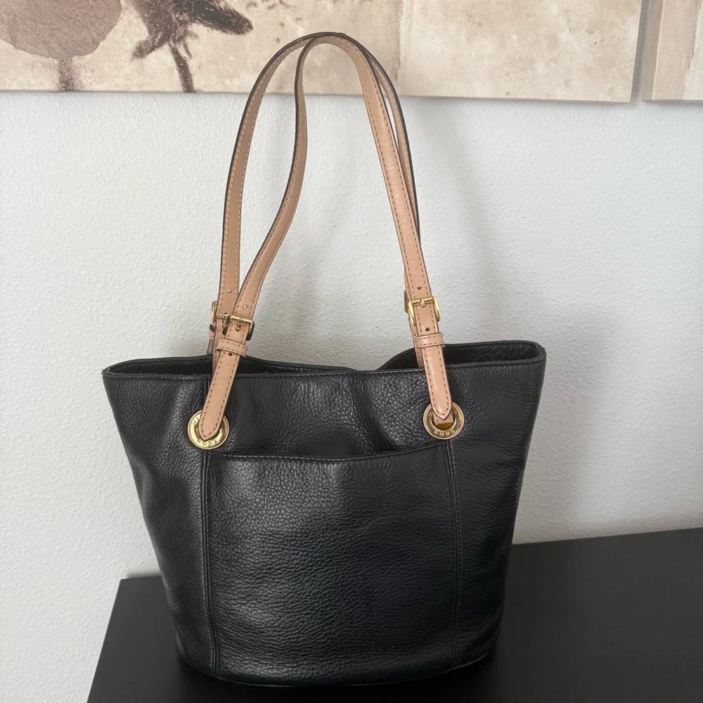 Michael Kors Pebbled Leather Jet Set Tote Shoulder Bag